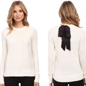 kate spade Cream Sweater with Black Bow